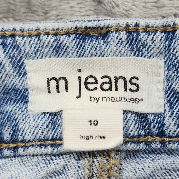 Maurices M. Jeans Skirt Womens 10 Blue High Rise Pencil Front Slit Stretch Denim - Picture 4 of 10